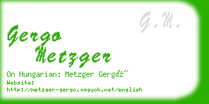 gergo metzger business card